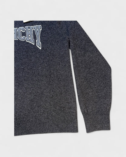 Strickpullover mit Logo-Schriftzug – Anthrazit