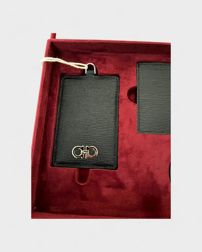 Kartenetui- & Ausweishalter mit Band-Set – Schwarz