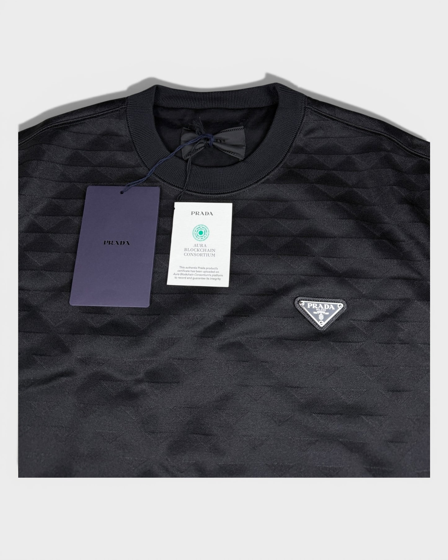 Technical Fabric Sweatshirt „Triangolo“ – Schwarz