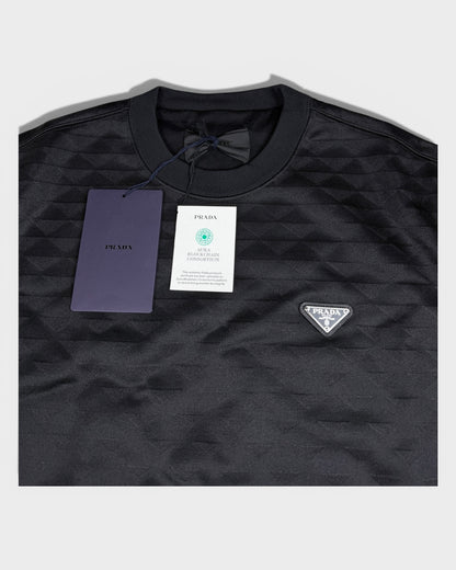 Technical Fabric Sweatshirt „Triangolo“ – Schwarz