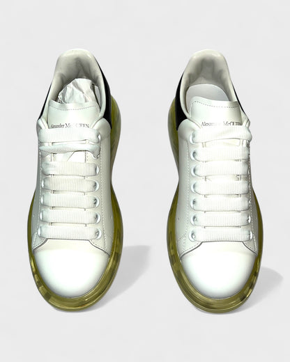 Oversized Sneaker – Weiß/Schwarz mit transparenter Sohle