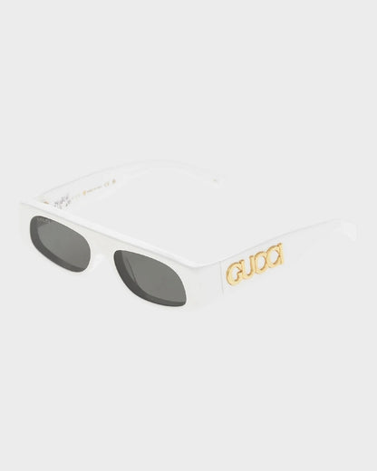 Schmale Sonnenbrille mit Logo-Applikation