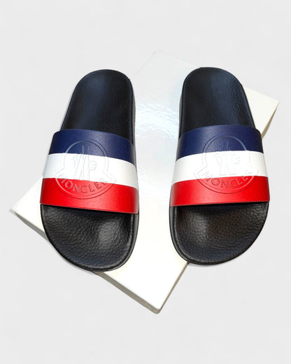 Badeslides – Navy/Weiß/Rot