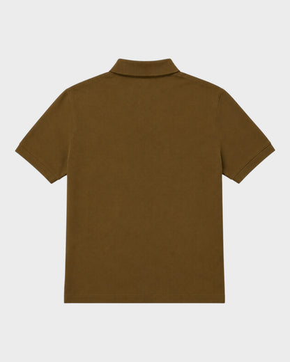 Poloshirt mit Skull-Emblem – Olivgrün