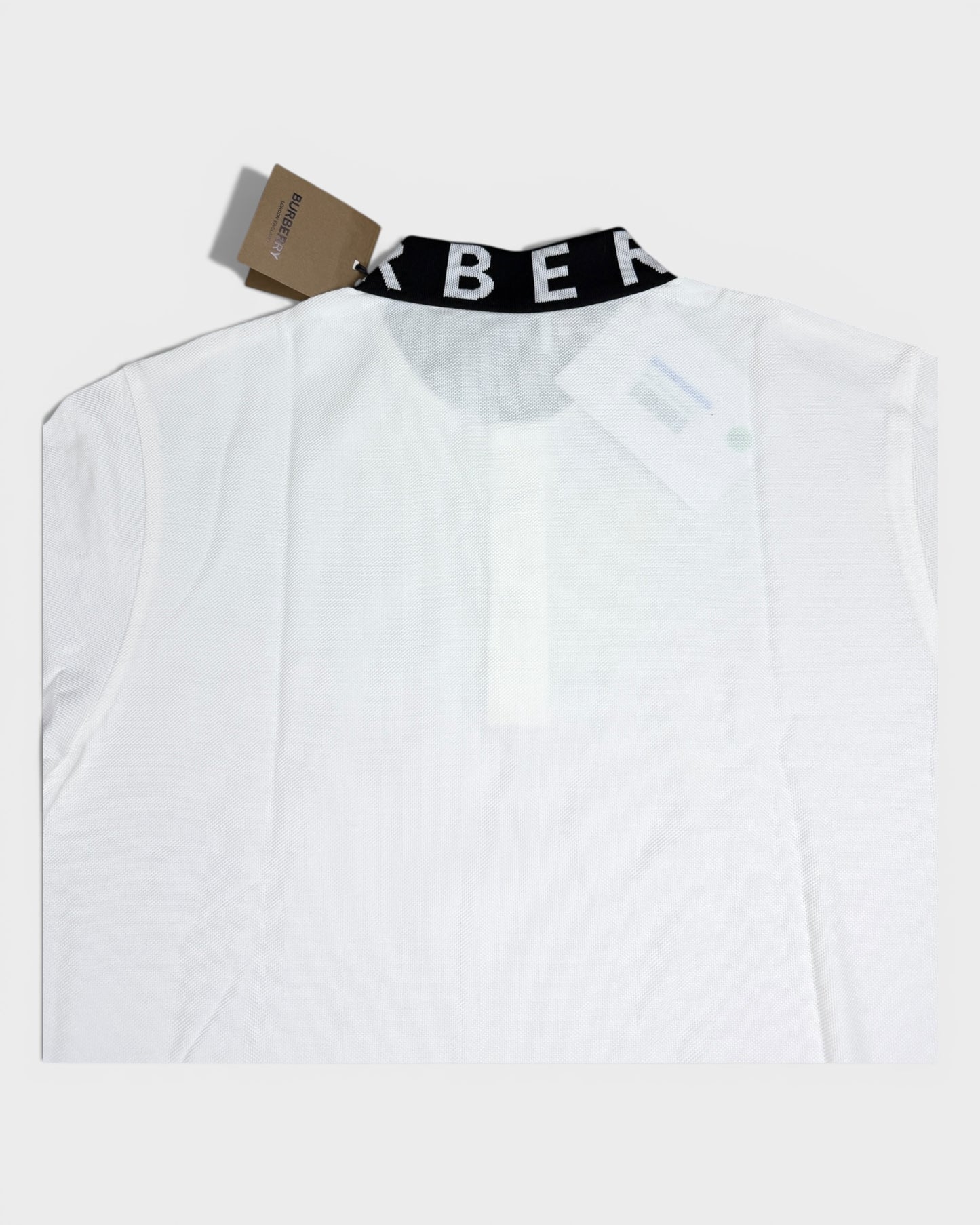 Poloshirt mit Logo-Kragen – Weiß