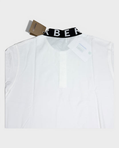 Poloshirt mit Logo-Kragen – Weiß