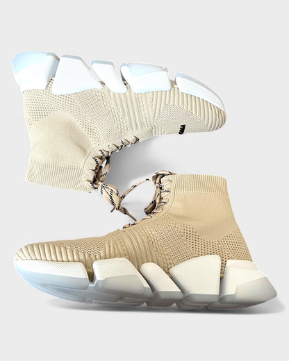 Speed 2.0 Lace-Up Sneaker – Beige/Weiß