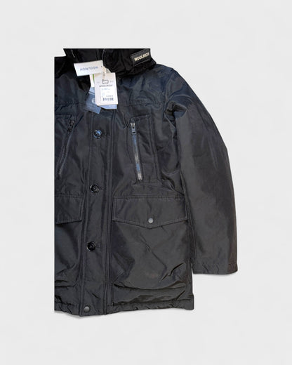 Arctic Parka mit Logo-Kapuze – Schwarz