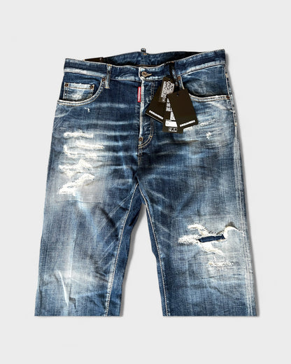 642 Jean Cool Guy Jeans – Blau im Destroyed-Look