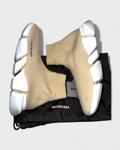 Speed Trainer Sneaker – Beige/Weiß