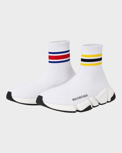Speed Sneaker Trainer mit Streifen – Weiß