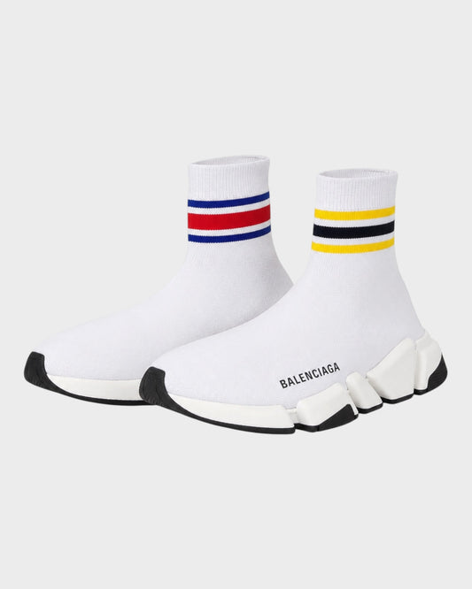 Speed Sneaker Trainer mit Streifen – Weiß