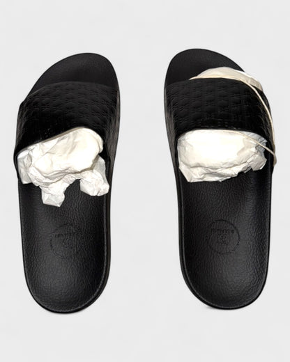 Slides mit Monogramm-Prägung – Schwarz