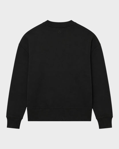 Sweatshirt mit Logo-Patch – Schwarz