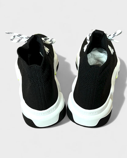 Speed Lace-Up Sneaker – Schwarz/Neon Gelb