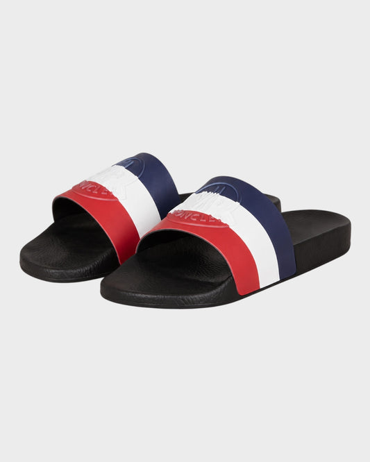 Badeslides – Navy/Weiß/Rot