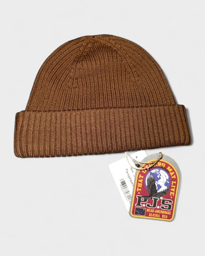 Beanie mit Logo-Patch – Braun