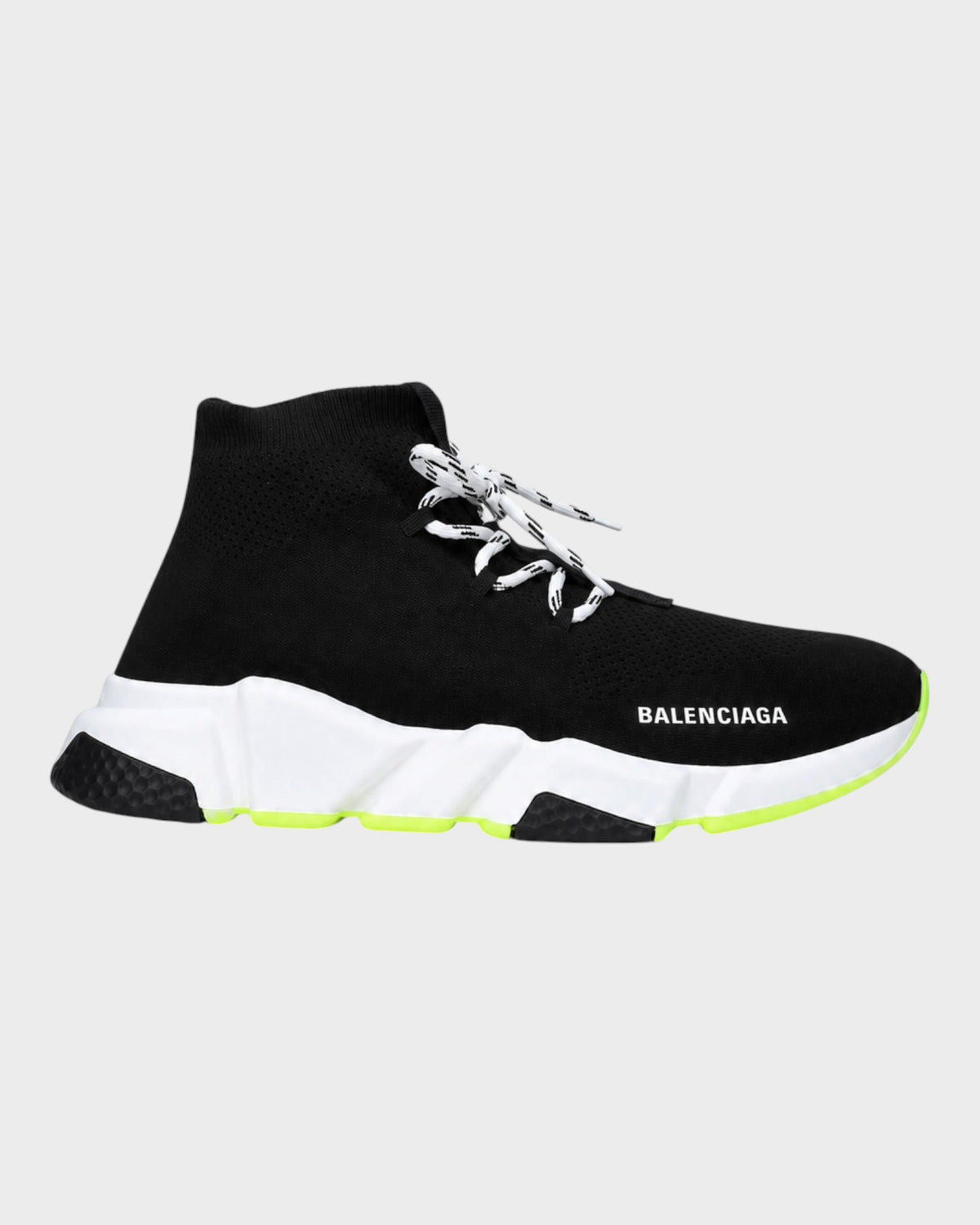 Speed Lace-Up Sneaker – Schwarz/Neon Gelb