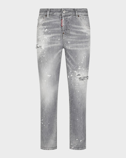 Cool Guy Jeans – Grau mit Paint-Splatter