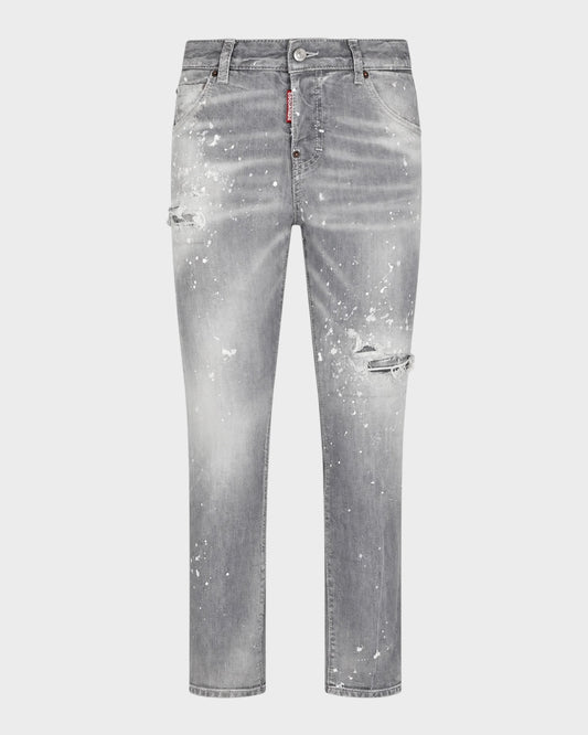 Cool Guy Jeans – Grau mit Paint-Splatter