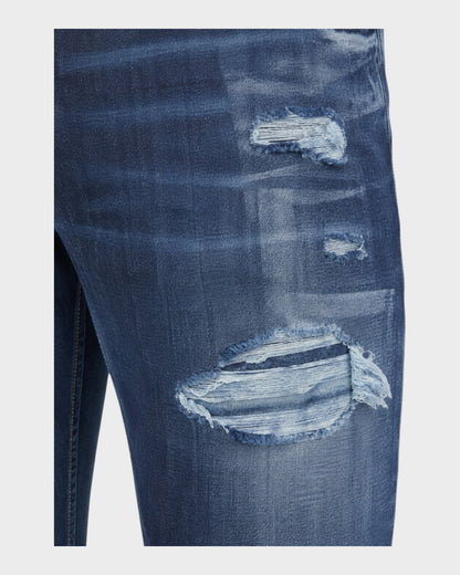 Distressed Jeans – Blau