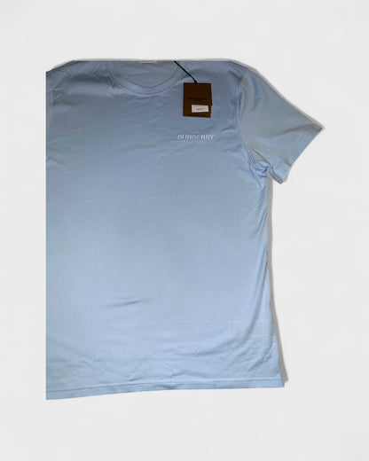 T-Shirt mit Logostickerei – Hellblau