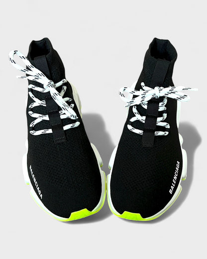 Speed Lace-Up Sneaker – Schwarz/Neon Gelb