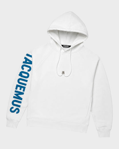 Kapuzenpullover mit Logo-Print – Weiß