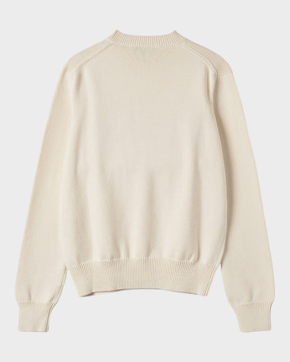 Strickpullover mit Logo – Creme