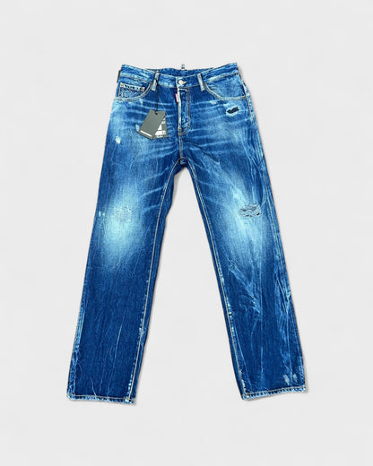 Jeans mit Used-Effekt – Mittelblau
