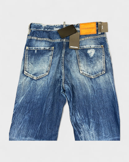 Jeans mit Used-Effekt – Mittelblau