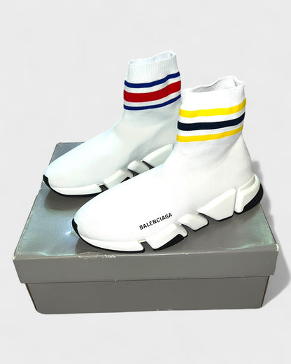 Speed Sneaker Trainer mit Streifen – Weiß