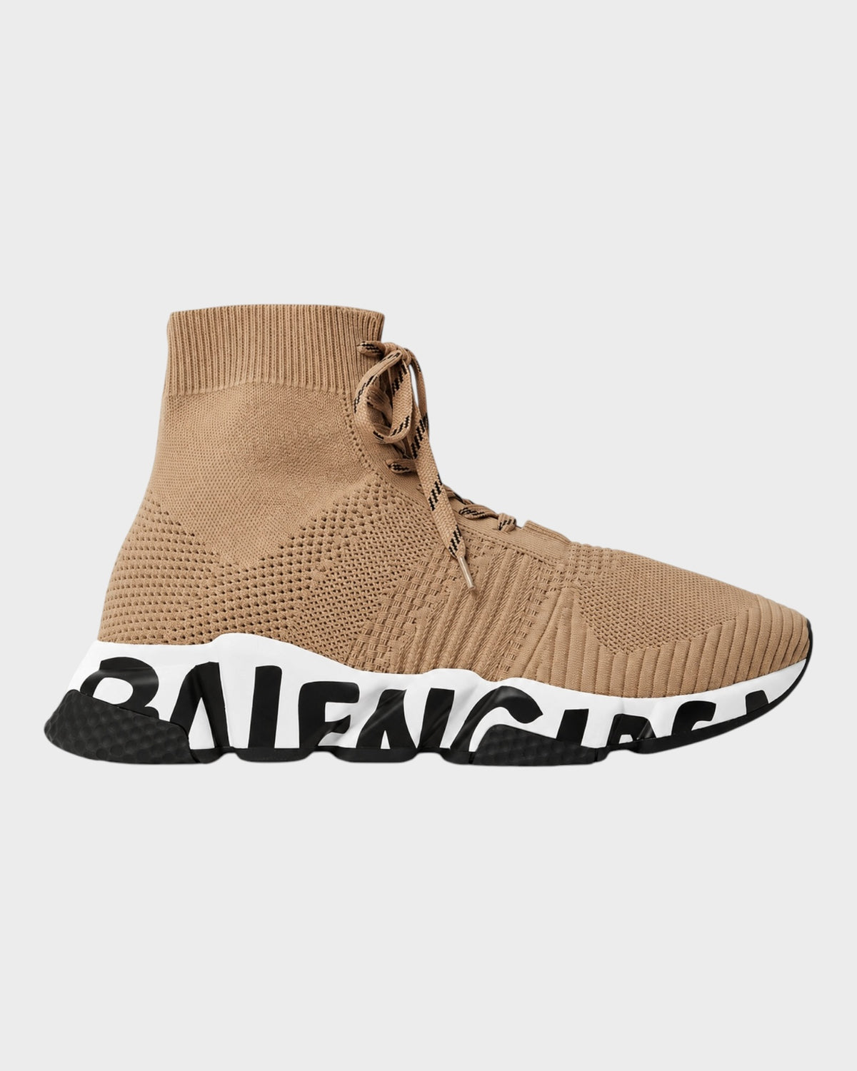 Speed Trainer Laced Sneaker – Beige/Weiß/Schwarz