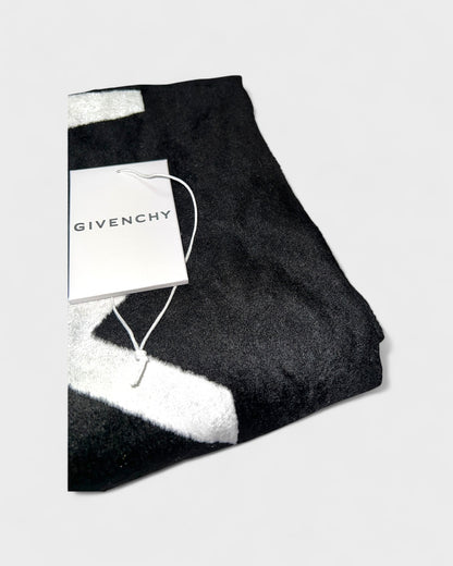 Wende-Schal mit Logo – Schwarz/Weiß