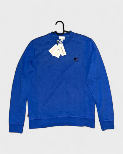 Sweatshirt mit Logo-Patch – Kobaltblau