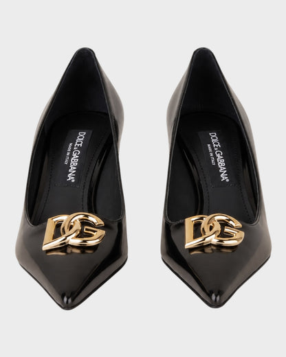 Pumps mit Logo-Schnalle – Schwarz