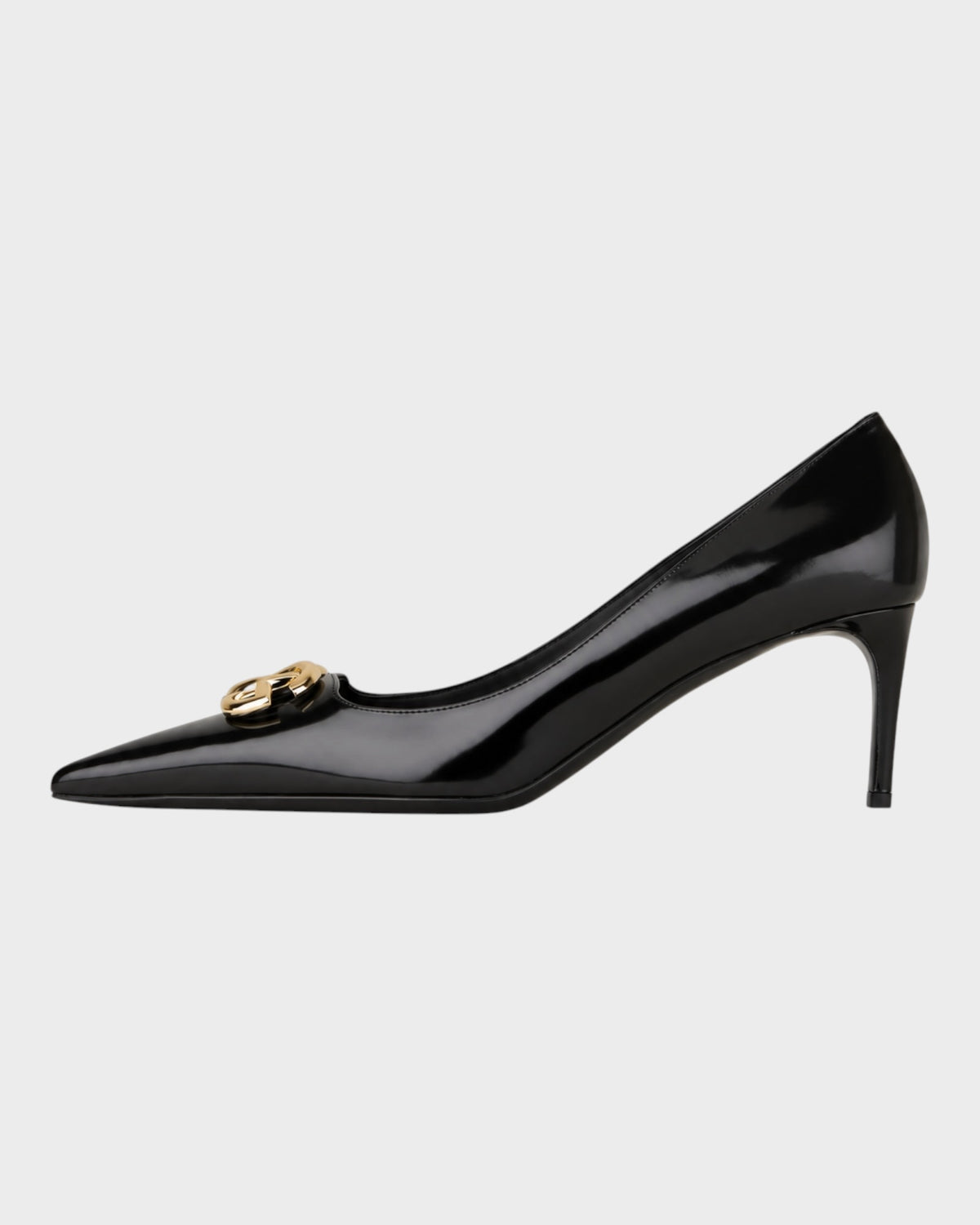 Pumps mit Logo-Schnalle – Schwarz