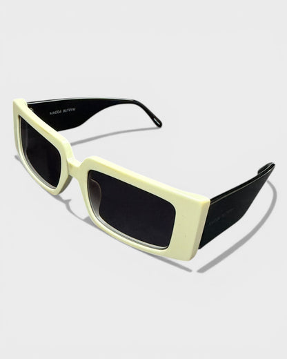Sonnenbrille – Creme/Schwarz