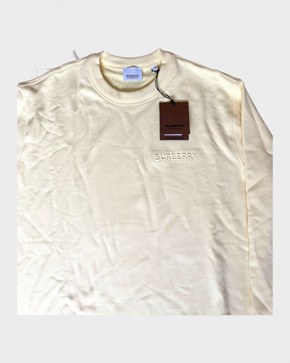 Sweatshirt mit Logo-Stickerei – Hellgelb