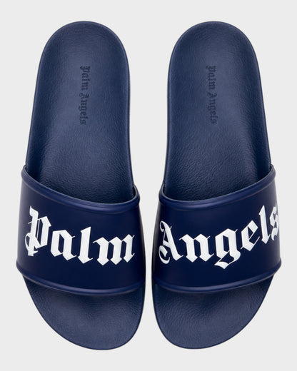 Slides – Navy mit weißem Logo