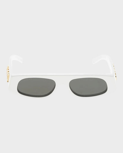 Schmale Sonnenbrille mit Logo-Applikation
