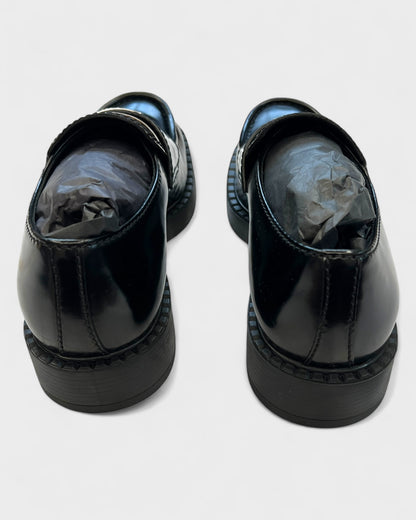 Loafer aus Glanzleder – Schwarz