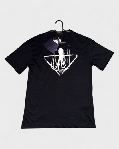 Octopus Print T-shirt - Schwarz