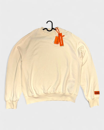 Sweatshirt mit Logo-Patch – Offwhite