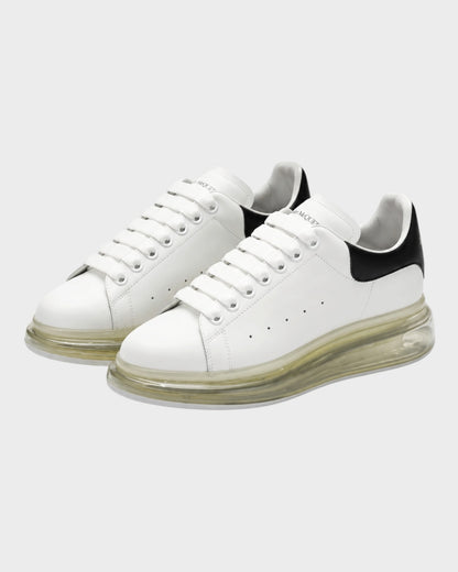 Oversized Sneaker – Weiß/Schwarz mit transparenter Sohle