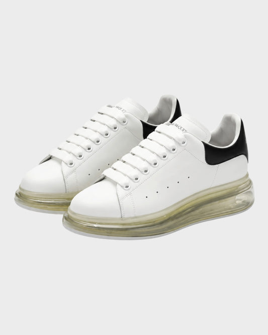 Oversized Sneaker – Weiß/Schwarz mit transparenter Sohle