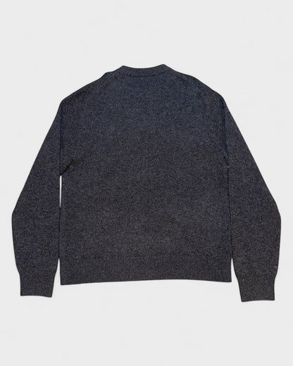 Strickpullover mit Logo-Schriftzug – Anthrazit