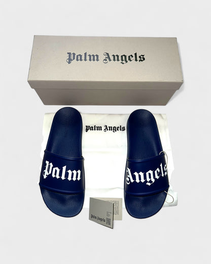 Slides – Navy mit weißem Logo