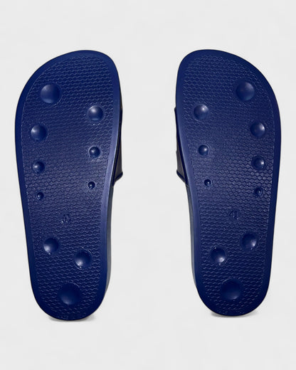 Slides – Navy mit weißem Logo