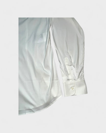 Herrenhemd aus Baumwollsatin – Weiß